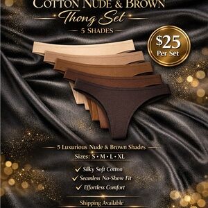 Elle Nude & Brown Thong Collection